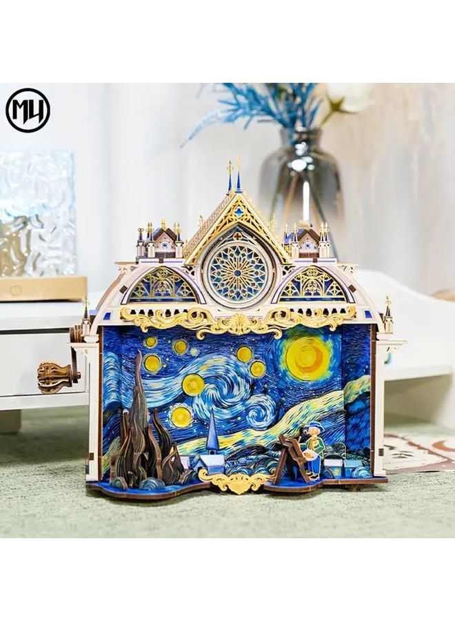 Starry Night 3D Metal Puzzle DIY Movable Model Kit Handcrafted Christmas Gift - Image 4